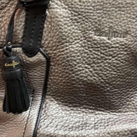 Beautiful Cole Haan silver and black shoulder bag. - Picture 2 of 10